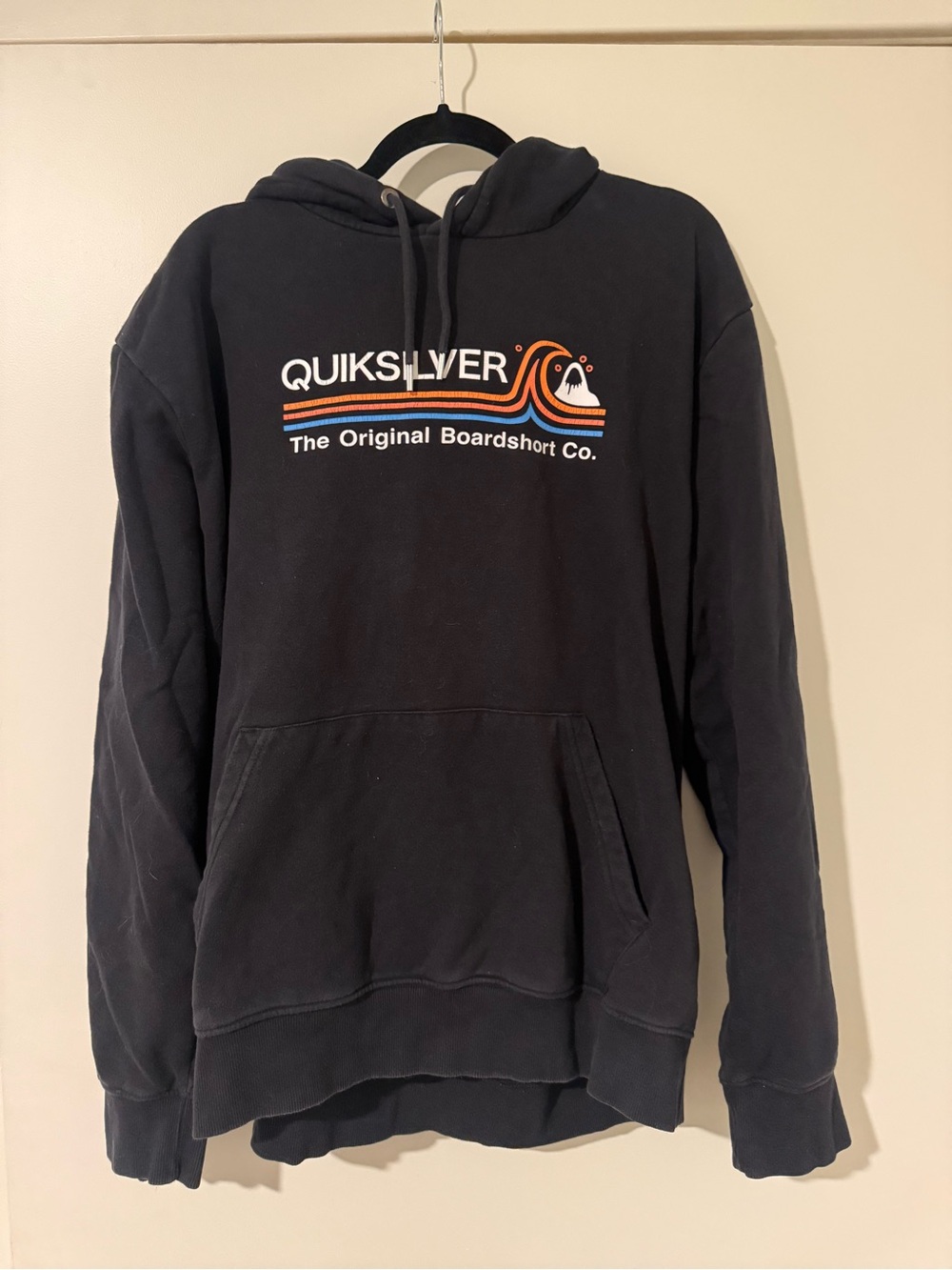 Quiksilver Men's Black Logo Hoodie - The Original Boardshort Co.